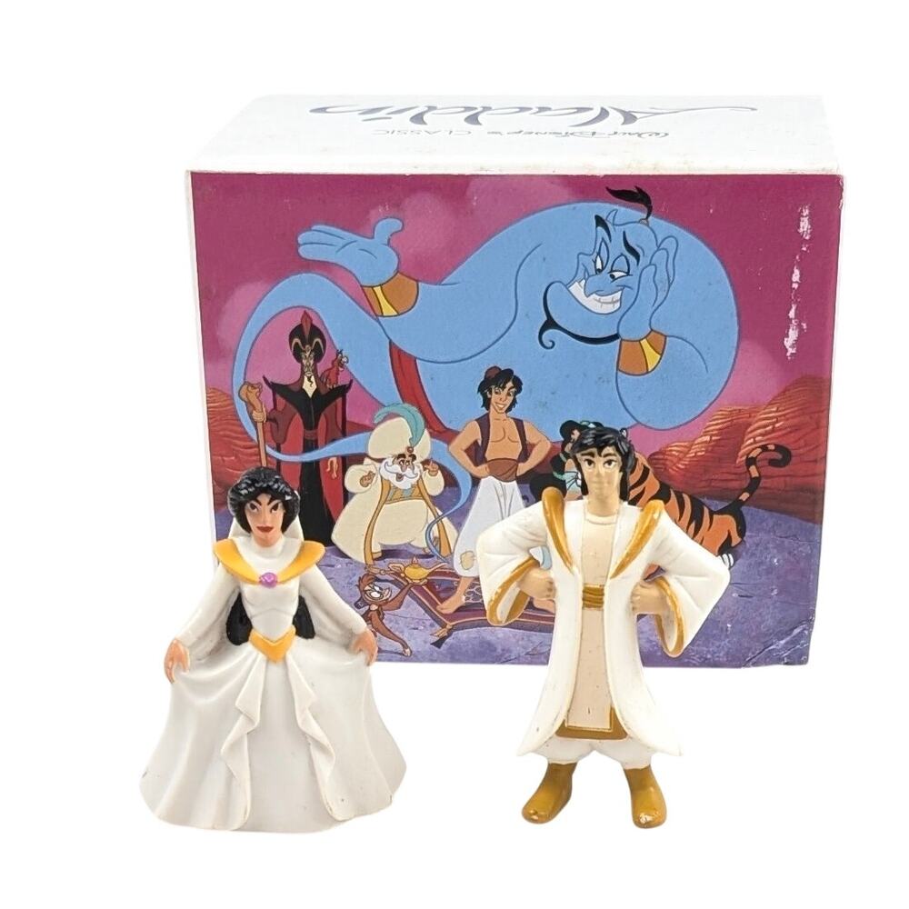 Vintage 1990s Disney Aladdin Jasmine Wedding Figures Empty Display Box